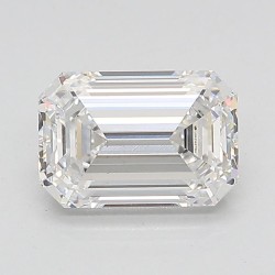 Diament laboratoryjny bezbarwny szlif szmaragdowy, 1.66ct, VVS2, D, IGI, LG621427164